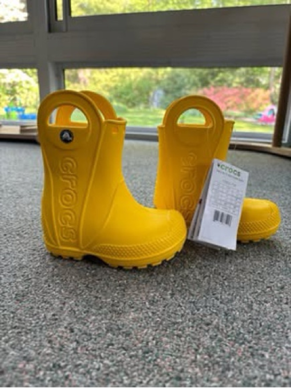 CROCS Kids Yellow Handle It Rain Boots